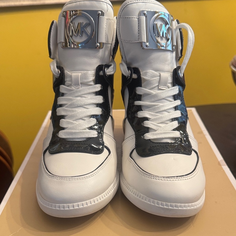 Michael Kors Black and White High-Top Sneakers